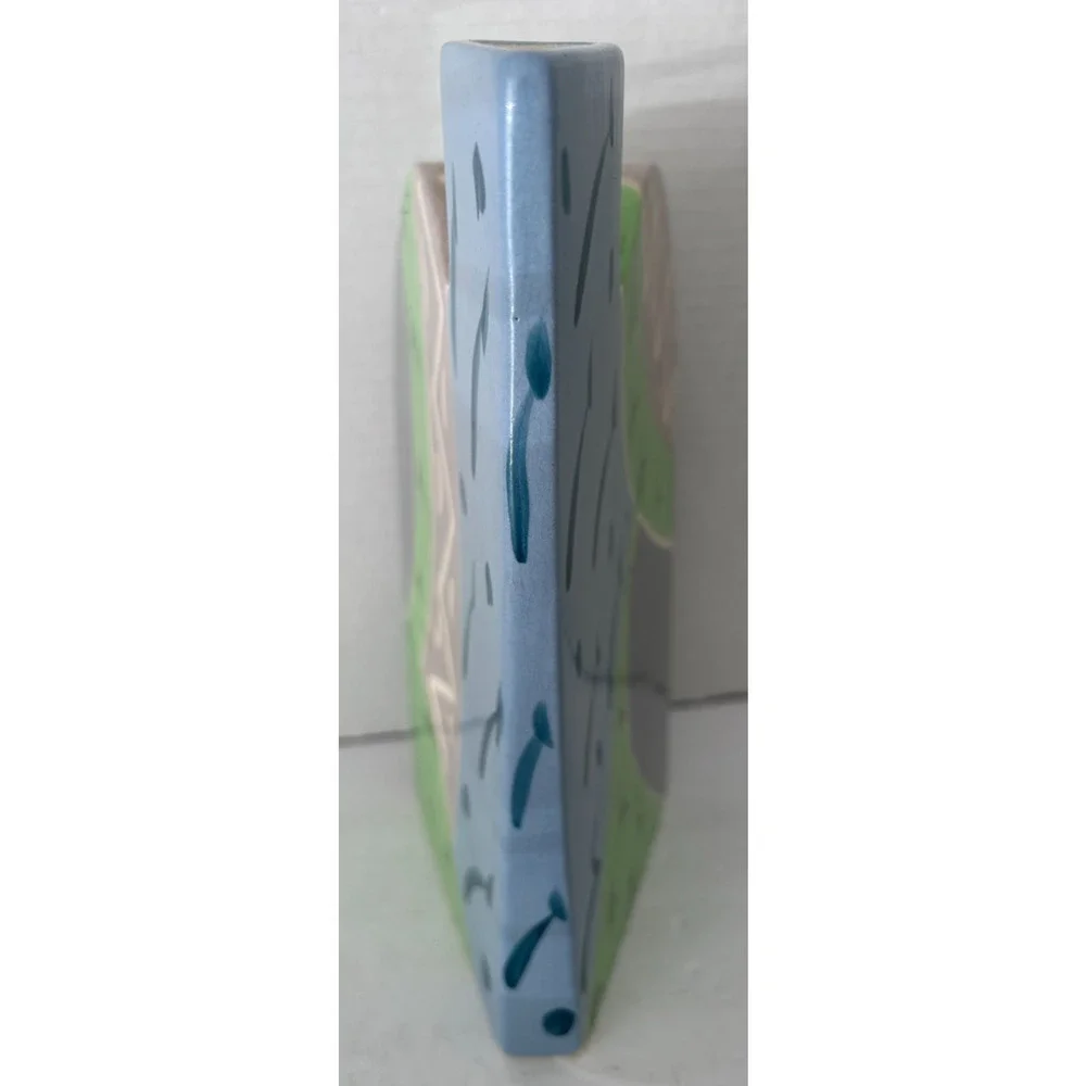 Eric & Chuy Boos, Signed 1987 Handmade Vintage Sculptural Studio Pottery Vase